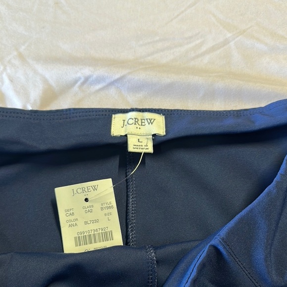 J. Crew Navy Skater Mini Skirt with Pleats - Picture 3 of 6